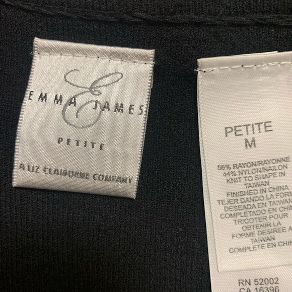Emma James black knit sweater, size M P - Picture 3 of 4
